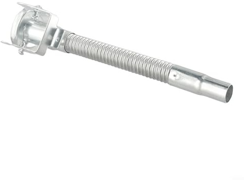 Jerry Can Spout Nozzle 30cm Flexible Pouring Spout for 5L 10L 20L Fuel Cans with Rubber Seal Silver Metal