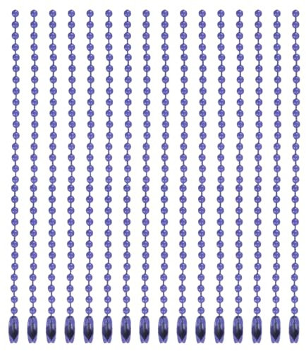 QUARKZMAN 20Pz 5 Pollici 12Cm Catena a Perline a Sfera, Catena a Sfera Metallico con Connettori per Ornamenti Appesi Gioielli Collana Targhetta per Cane Portachiavi, Viola Chiaro