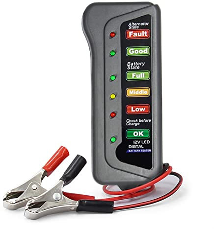 Testeur de batterie de voiture 12V Universal Voiture Moto Testeur Détecteur Détecteur Testeur de batterie Digital Alternateur Testeur Voiture Outil de diagnostic automobile Réparation automatique pour