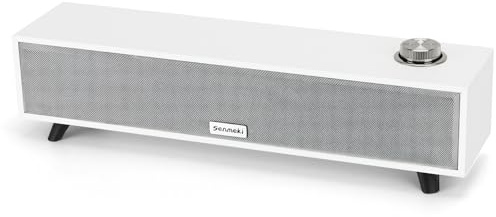 Senmeki Altavoces PC,10W Altavoz Ordenador Sobremesa,Barra de Sonido de para PC con Alimentación USB, Bluetooth 5.0 y Entrada RCA, para Escritorio, Laptops, Fonógrafo, Teléfonos, Tabletas (K01)