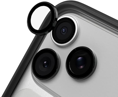 RHINOSHIELD Protections pour objectifs photo compatible avec [iPhone 17 Pro / 17 Pro Max ] Verre Trempé 9H | Résistant aux chocs et aux rayures, haute transparence, protection contre les éclats – Noir