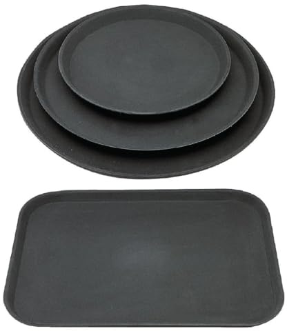 Kristallon S440 Non-Slip Combo Trays, Black (Pack of 12)