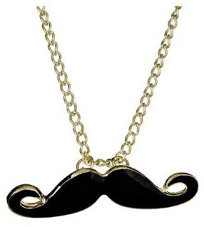KATGI Fashion Retro Handlebar Mustache Hipster Beard Vintage Statement Pendant Necklace