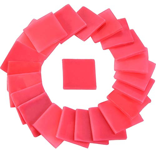 50 Piezas 2 x 2 cm de Arcilla de Pegamento de Pintura de Diamante Arcilla de Pintura de Punto de Cruz DIY, Rojo