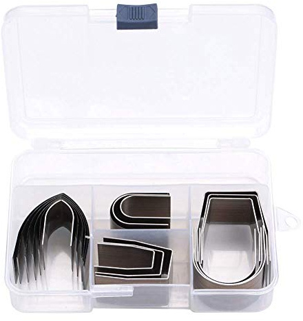 Läder Punch Cutter Tools, 18st DIY läderstansverktyg, används för att göra läderhantverk prägling stansning, DIY läder stansning, slipning läder skärverktyg