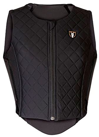 Tipperary Adult Lightweight Breathable Padded Moisture-Wicking Horse Riding Equestrian Contour Flex Back Protector, Small