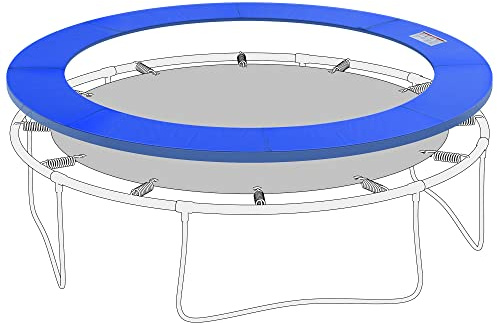 HOMCOM Coussin de Protection pour Trampoline de Remplacement Ø 244 cm bâche à Ressorts pour Trampoline résistant aux Rayons UV, Anti déchirure Bleu