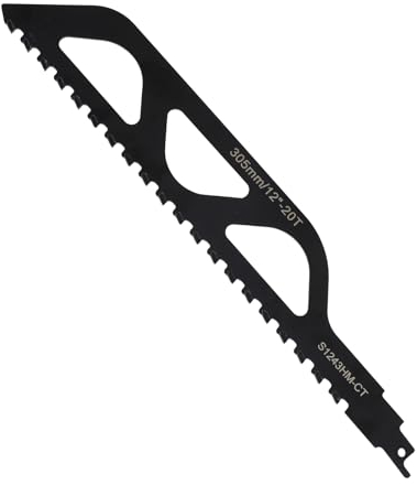 Lame per Sega a Sciabola, 305mm Lama per Sega a Gattuccio, Lame per Seghe Alternative, Lama per Sega a Gattuccio per Taglio di Metallo, Cemento, Mattoni, Seghetto Legno Accessorio Sega Universale