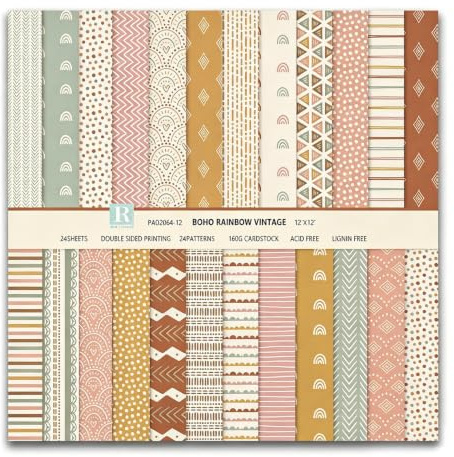 24 Sheet 12 inch Scrapbook Paper, Double Sided, for DIY Craft Photo Album