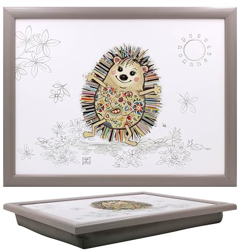 Lesser & Pavey Bug Art Hattie Hedgehog Laptray With Bean Bag for Serving Dishes | Lovely Lap Trays for Eating on Lap for Dinner or Breatfast | Newly Designed Food Trays for Lap