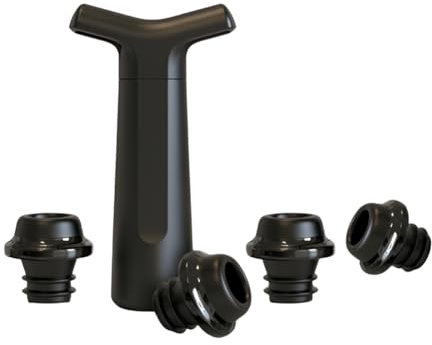 Gvvsjgdbis Pompa per Vuoto per la Conservazione del Vino con Tappo per Vino, Tappo per Bottiglia Riutilizzabile, Mantiene il Vino Fresco