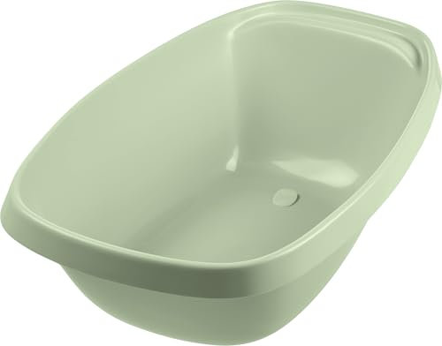 Orthex Badewanne 50 L mit Stöpsel | Grün | | Baby-Bad | BPA-frei | 10-Jahres-Garantie | L90 x W47 x H24 cm