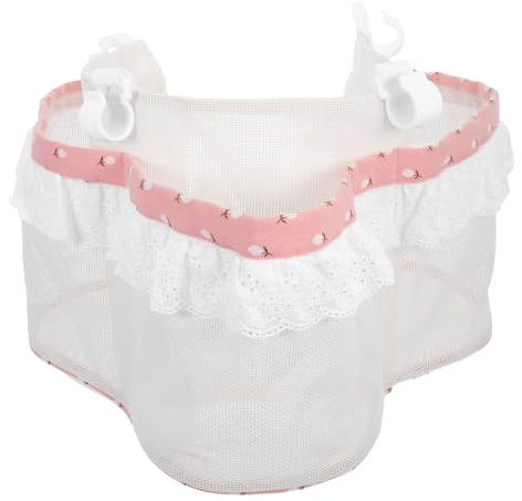 LIFKOME Organizer per Culla con Borsa Appendibile per Pannolini e Accessori per Lettini Letti Castello e Camerette Resistente e Stabile con Cuciture Rinforzate