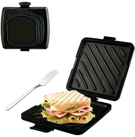 Grille-Pain Et Appareil à Sandwich Pour Micro-Ondes, Appareil à Sandwich Pour Gril, Ustensiles De Cuisine En Silicone Compatibles Micro-Ondes Et Lave-Vaisselle (Noir)
