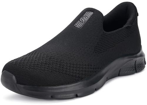 Zapatillas Deportivas de Mujer Calzados de Running Hombre Zapatos de Caminar Transpirable Zapatillas Cómodas para Correr en Senderos Negro 38EU