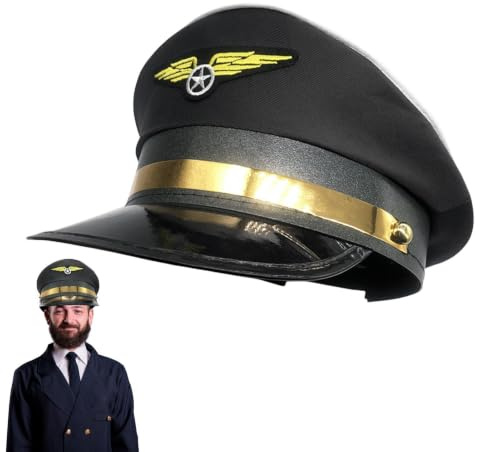 Gorro Accesorio Piloto Uniforme De Capitán De Aerolínea Retro Para Cosplay