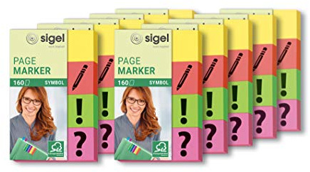 SIGEL Index repositionnables 5 x 8 cm - 10 pièces