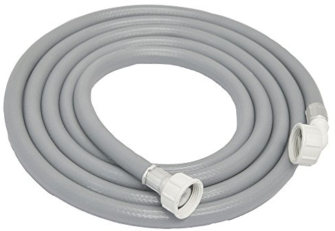 EYEPOWER 3 m Waschmaschinen-/Spülmaschinenschlauch, Zulaufschlauch, Grau, Kunststoff, 3 m, 4 x 3/4 Verschraubungen, Inkl. 2 Dichtungen