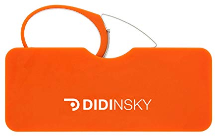 DIDINSKY Lesebrille für Damen und Herren Transparent. Kompakte leichte randlose brillen. Brillengestelle für damen und herren. Lesehilfe Retro. Orange +3.0 - ORSAY
