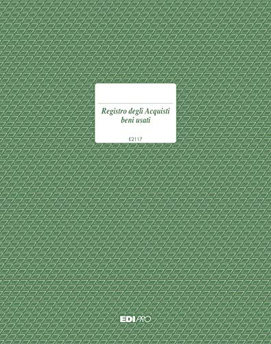 EDIPRO - E2117 - Registro acquisti beni usati 23 pagine numerate f.to 31x24,5