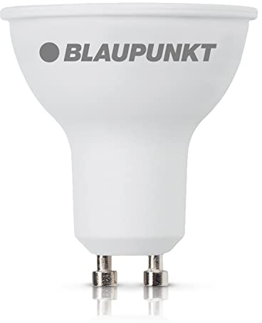 Blaupunkt Bombilla GU10 LED – Spot – Luz Blanca Neutra – 5W – Reemplazo de 50W – Blanco Natural 4000K – 475 Lúmenes – Luz de Bajo Coste y Energía – Paquete Único