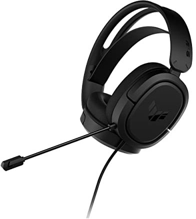 ASUS TUF Gaming H1 Wired Headset (Discord Certified Mic, 7.1 Surround Sound, 40mm Drivers, 3.5mm, Lightweight, For PC, Switch, PS4, PS5, Xbox One, Xbox Series X, S, and Mobile Devices)- Black