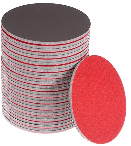 sourcing map 30pcs 3000 Grit Abrasivo Spugna 6 Pollici Hook and Loop Spugna Disco Abrasivo Bagnato/Asciutto per Auto Legno Cartongesso Metallo