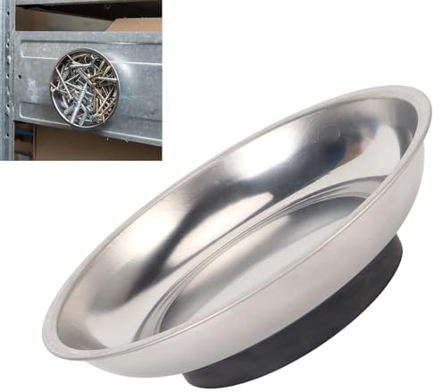 Magnetic Pin Holder, Lovely Shaped Stable Magnetic Pin Bowl, Strong Stainless Steel Magnet for Sewing (Round(4.3x1.2in))