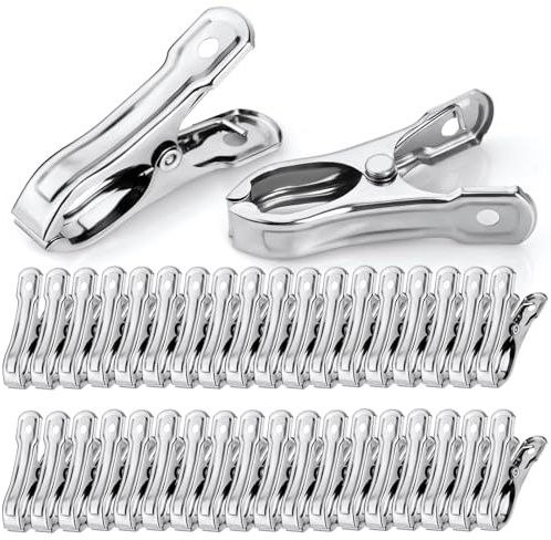 36 Pcs Garden Clips, Greenhouse Clamps, Stainless Steel Greenhouse Clips for Netting, Heavy Duty Row Cover Clips with a Strong Grip for Shade Cloth or Plant Cover on Gardening Hoops