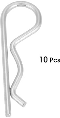 WGFOIP 10pcs Goupilles Fendue, Goupille de Verrouillage Assortiment de Goupilles à Ressort Fixation Attache pour Attelage, Tracteurs(3.5*75mm)