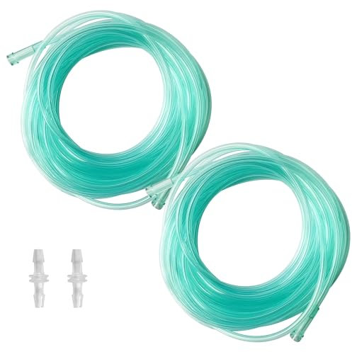 Ogni pezzo da 10 metri, confezione da 2 in totale, tubi di ossigeno resistenti agli urti a 6 canali, connettori terminali universali, materiale di grado medico