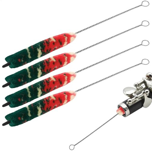 4 pulitori per clarinetti – Pulitore per flauto dolce soprano – Pulitore per flauto dolce – Pulitore per clarinetto – Pulitore per pipa per clarinetto Strumenti a fiato