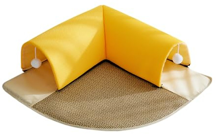 Bohany Tunnel Lit pour chat avec niche de jeu - Coussin amovible - 2 en 1 avec tunnel pour petits animaux avec coussin amovible