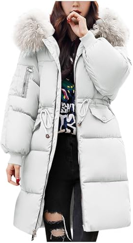 Womens Coats Size 16 Winter Coats for Women UK Fleece Lined Warm Outerwear Ladies Padded Puffer Jackets Quilted Down Coat Jacket Ladies Jackets Size 20-22