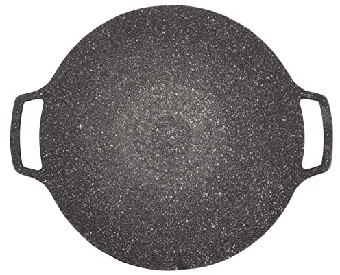 ZJchao Plaque de Barbecue Coréenne à Induction en Alliage d'aluminium, Poêle Antiadhésive Teppanyaki pour la Cuisine en Plein Air et à la Maison (Type universel 30cm)
