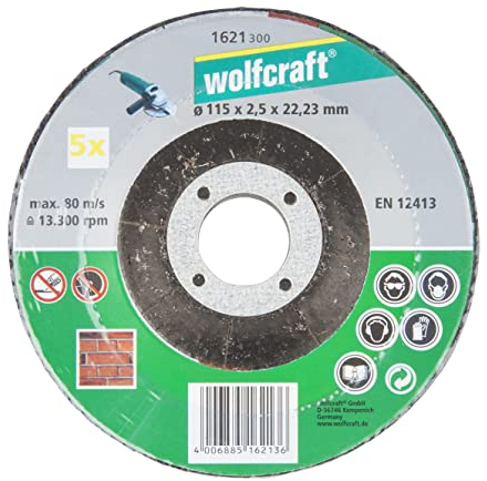 wolfcraft Disco para cortar piedra con el centro rebajado I 1621300