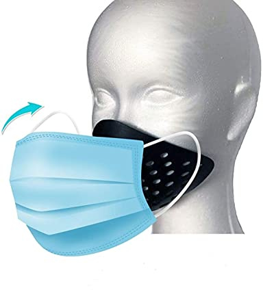 3D Mask Inner Bracket for Comfortable Mask Wearing-Internal Support Holder Frame for Balaclavas-Reusable Silicone Face Shell for Cosplay -Lower Half Face Protective for Airsoft/Paintball/BB Gun