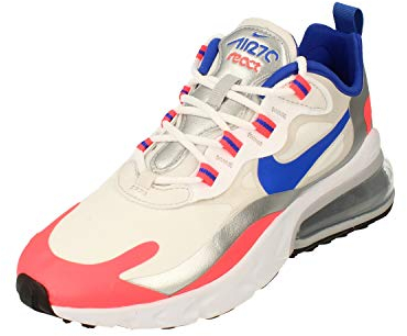 NIKE Womens Air Max 270 React Running Trainers CW3094 Sneakers Shoes (UK 5.5 US 8 EU 39, White Racer Blue Flash Crimson 100)