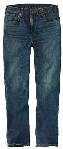 Carhartt Unisex Rugged Flex Relaxed Fit Low Rise 5-Pocket Tapered Jeans, Canyon, 32W / 32L EU