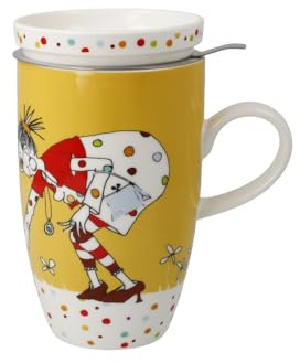 Goebel Taza de té con tapa y colador Pequeñas cosas Barbara Freundlieb