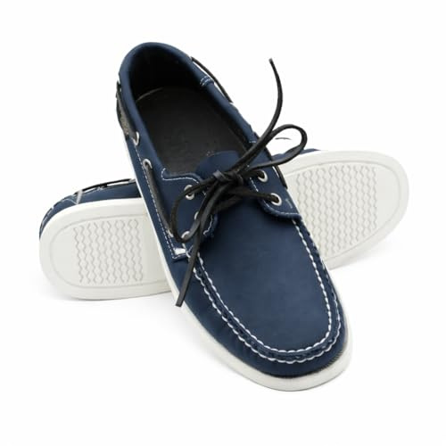 Zerimar Mocassin Nautique pour Homme en Cuir Véritable, Chaussure Décontractée Élégante et Légère pour Un Usage Quotidien ou Formel