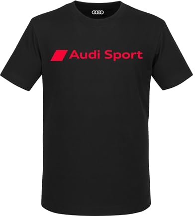 Audi - Maglietta Sportiva da Uomo, Nero, XL