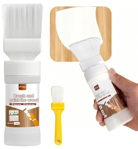 Anirun 2-in-1 White Paint, Water Based Quick Cover Kitchen Paint for Wood, Metal, Easy Portable Repair for Scratches, Scuffs, Stains
