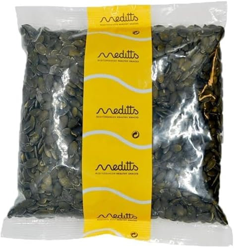 Meditts - Graines de Courge 1 kg | 100% Naturelles et Sans Sel | Riches en Protéines, Fibres et Magnésium | Idéales pour Régimes Keto et Vegan