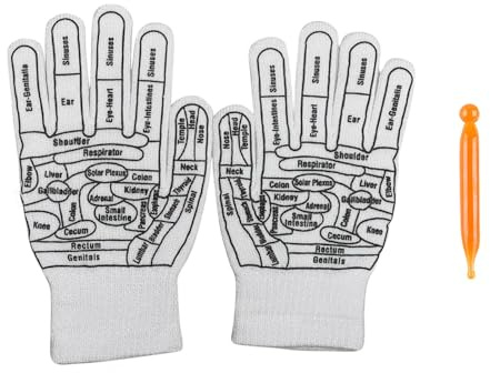 Akupunktur-Massagehandschuhe zur Linderung von Ermüdung der Hand, elastische Akupressuren, Reflexzonen-Socken, für Physiotherapien, Handmassage, Akupressuren, Fingerhandschuhe