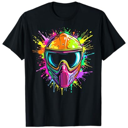 Paintball Colorful Tactical Mask Icon Gifts for Paintballers T-Shirt