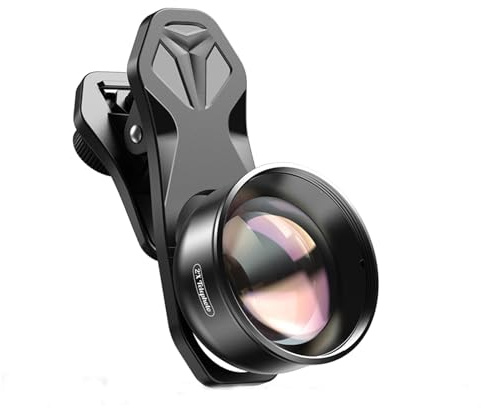Fesjoy HB2X Teleobiettivo Zoom 2X Lente Ottica Multistrato per X/Xs/8P, Obiettivo per Smartphone Portatile con Clamp/Holder Universale Immagini Nitide,