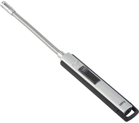 GEFU Stabfeuerzeug CURVO | Nachfüllbar mit Piezo-Zündung & Flex-Flammengeber | Regulierte Flammstärke, Küchen- und Grillhelfer