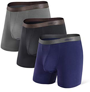 Separatec Boxer da Uomo bambù Doppia Tasca Boxer Aderenti Tasca Separata Mutande Multipack Intimo Comodo Traspirante Biancheria Intima M