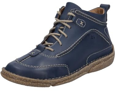 Josef Seibel Damen Schnürstiefeletten Neele 52,Weite G (Normal),Wechselfußbett,schnürboots,reißverschluss,Stiefel,Ocean,44 EU